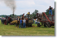Threshing wheat at Darke County, Ohio, July 2009